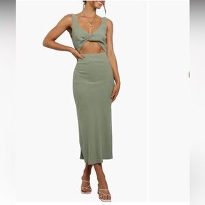 Petal & pup Apollo cutout detail midi dress